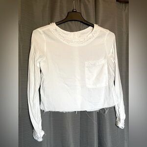 Bella Dahl raw edge crop top